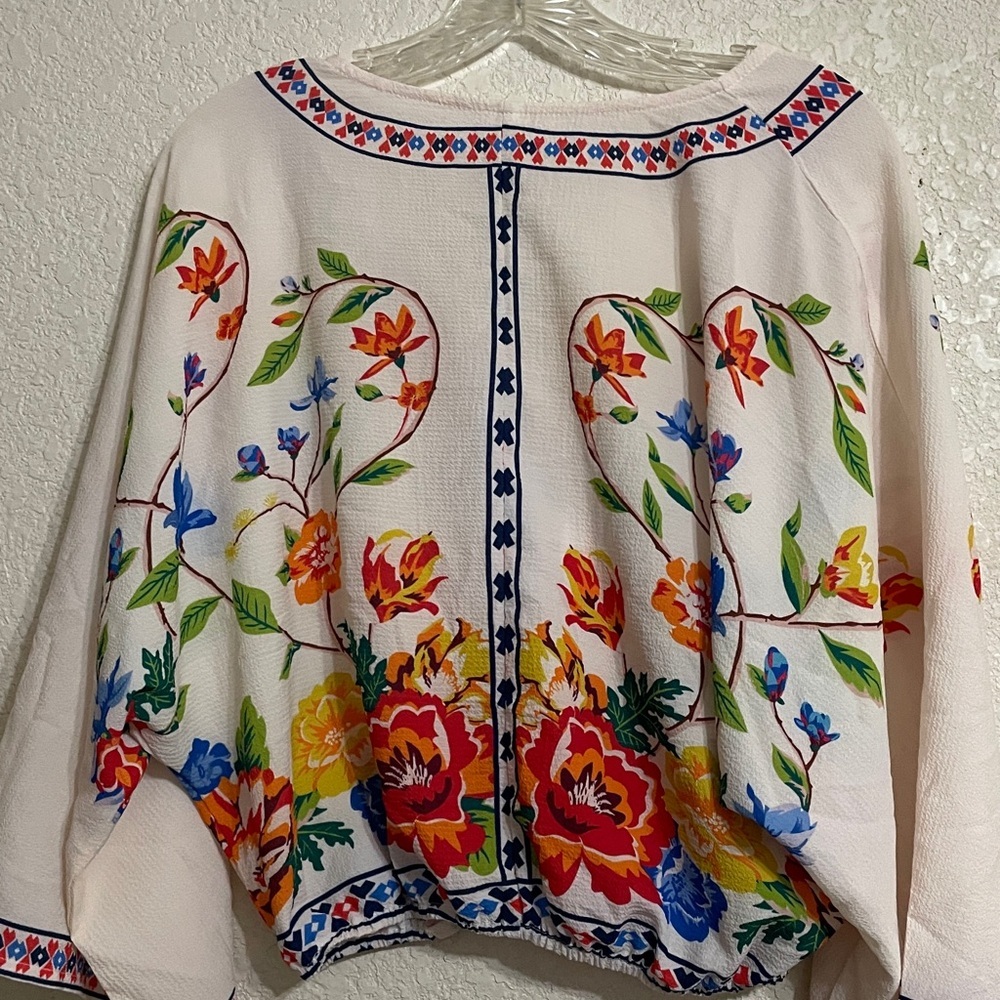Floral Embroidered Kimono Top - Picture 6 of 7